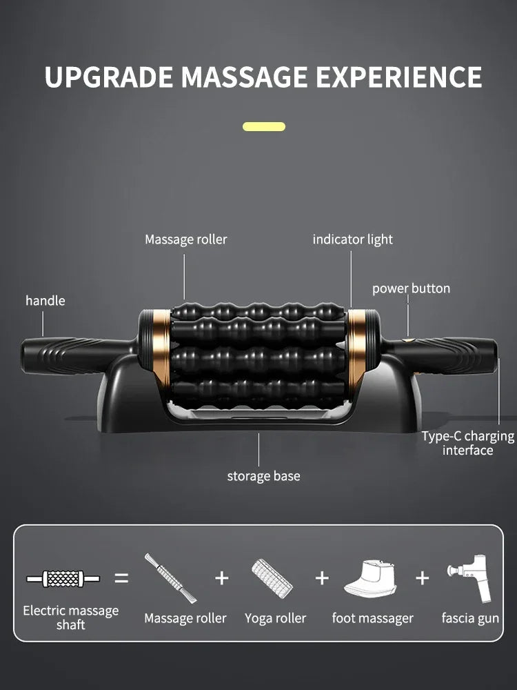 Rechargeable Electric Percussive Muscle Roller Massage Device - Omega Lifestyles