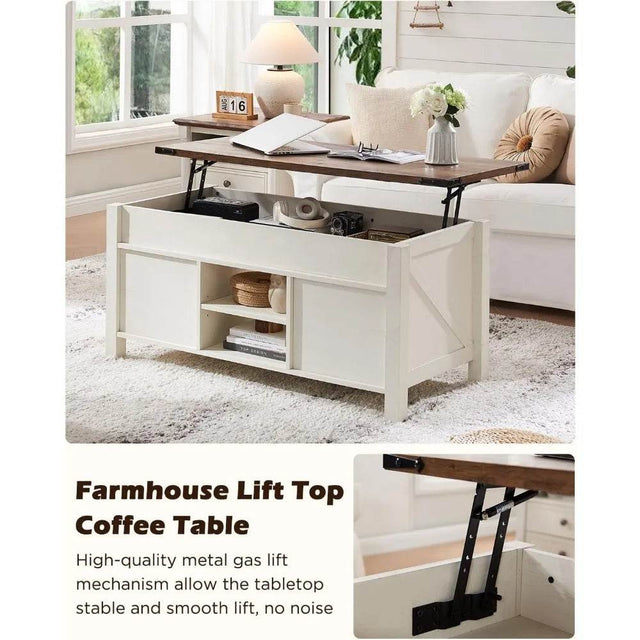 Farmhouse Lift-Top Coffee Table - Omega Lifestyles