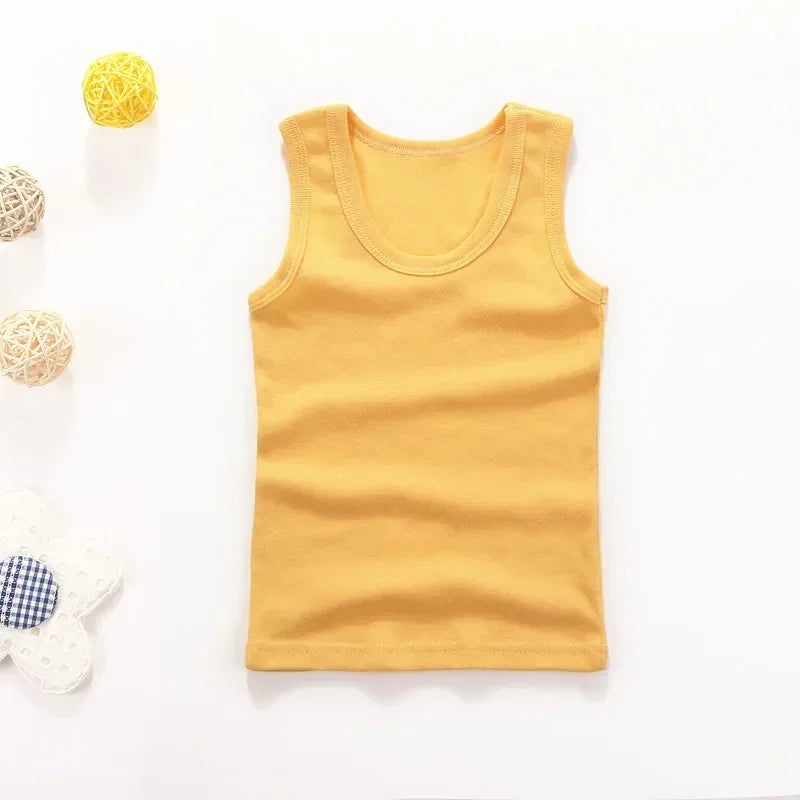 Kids Cotton Sleeveless Casual Vest Top - Omega Lifestyles