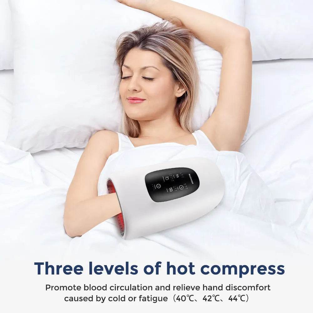 Electric Hand Massager Air Compression Hot Compress Device - Sleep Galleria