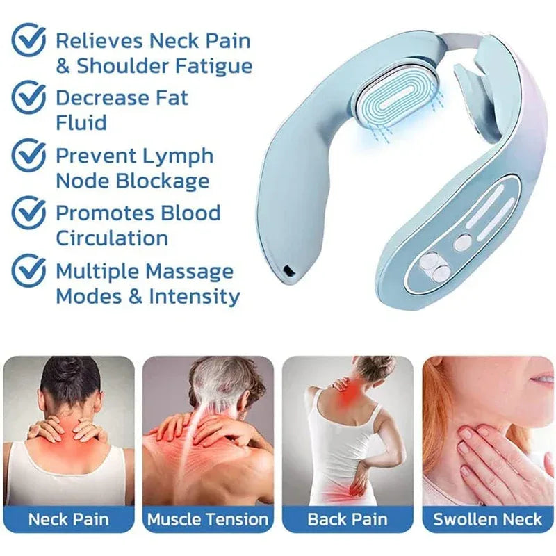 Composite Material Four-Head Neck Heating Vibration Massager - Omega Lifestyles