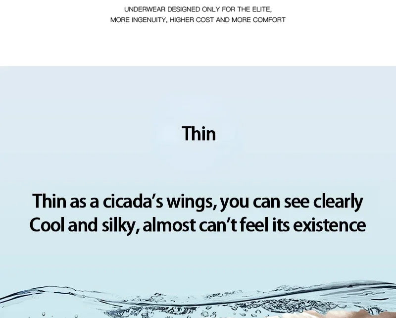 Men’s Seamless Ultra-Thin Breathable Polyester Spandex Boxer Shorts