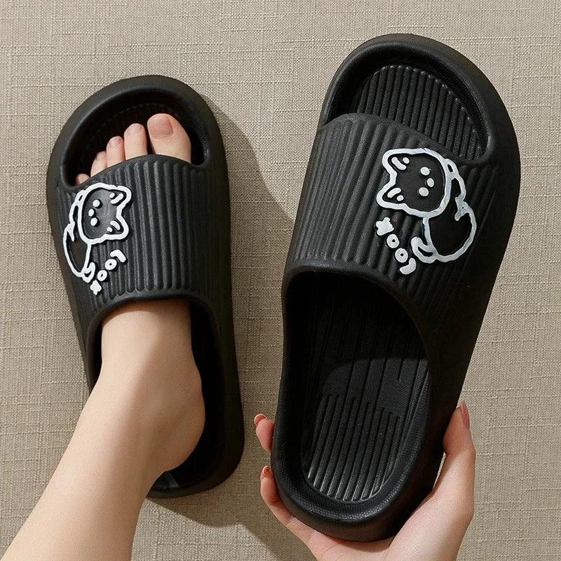 Women’s Thick Platform Non-Slip Indoor Cartoon Slippers - Omega Lifestyles