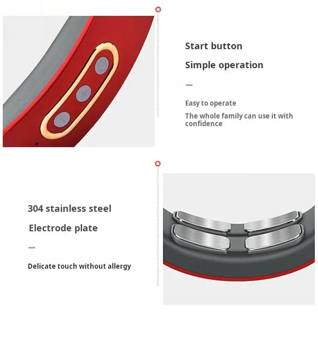 Neck Shoulder Heated Pulse Massager With 4 Kneading Heads - Omega Lifestyles