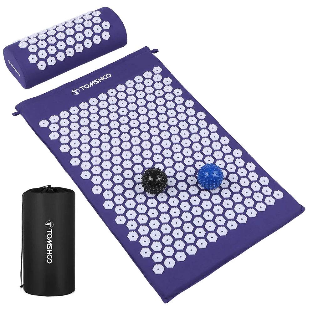 Acupressure Mat and Pillow Massage Set for Relaxation