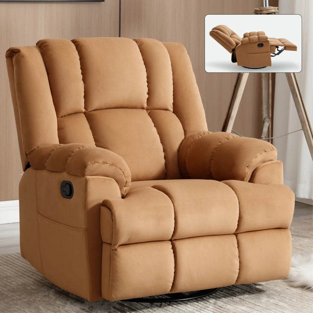 Manual Swivel Rocking Oversized Recliner Chair - Omega Lifestyles