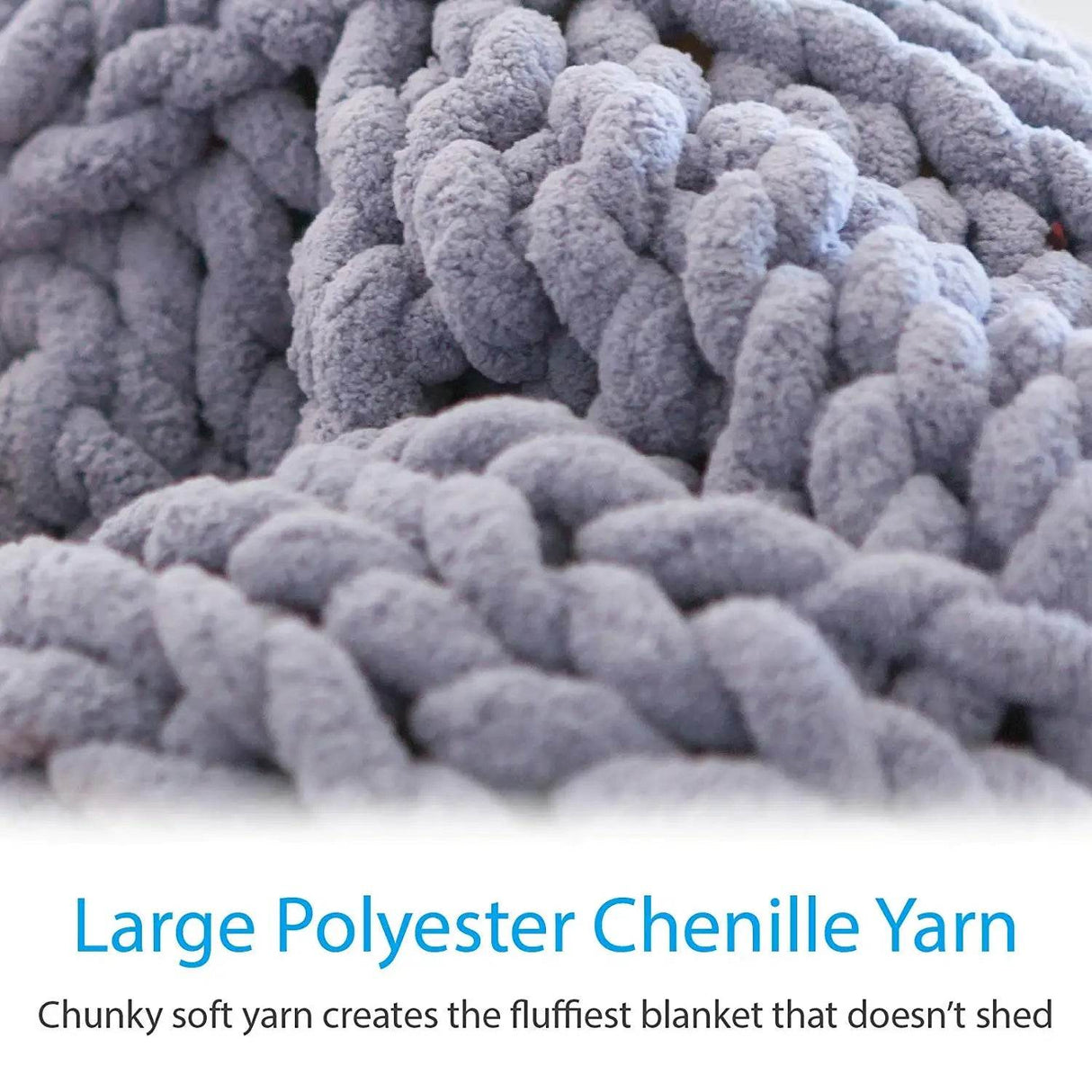 Chunky Knitted Chenille Blanket - Sleep Galleria