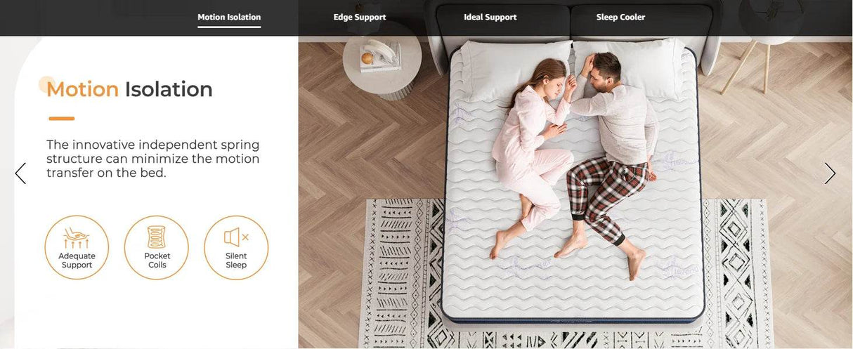 Medium Firm 10-Inch Lavender Memory Foam Hybrid Mattress - Sleep Galleria