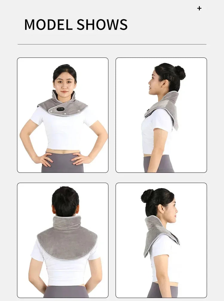 Electric Heated Neck Shoulder Wrap Plush Heating Pad - Omega Lifestyles