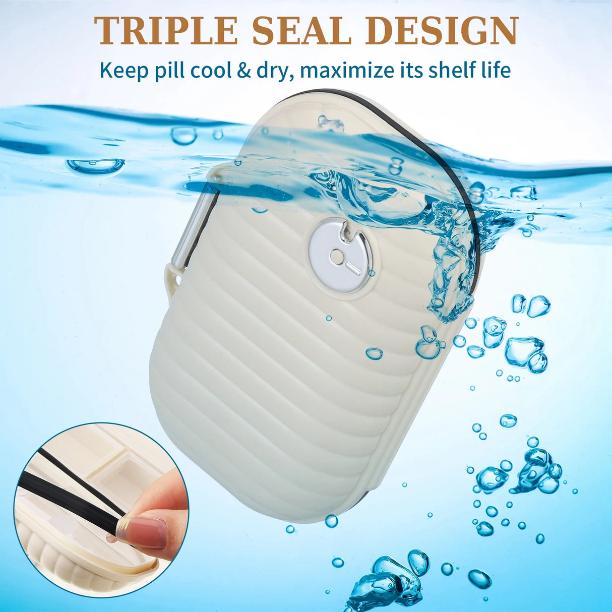 2-Pack Portable 7-Compartment Travel Pill Organizer Cases