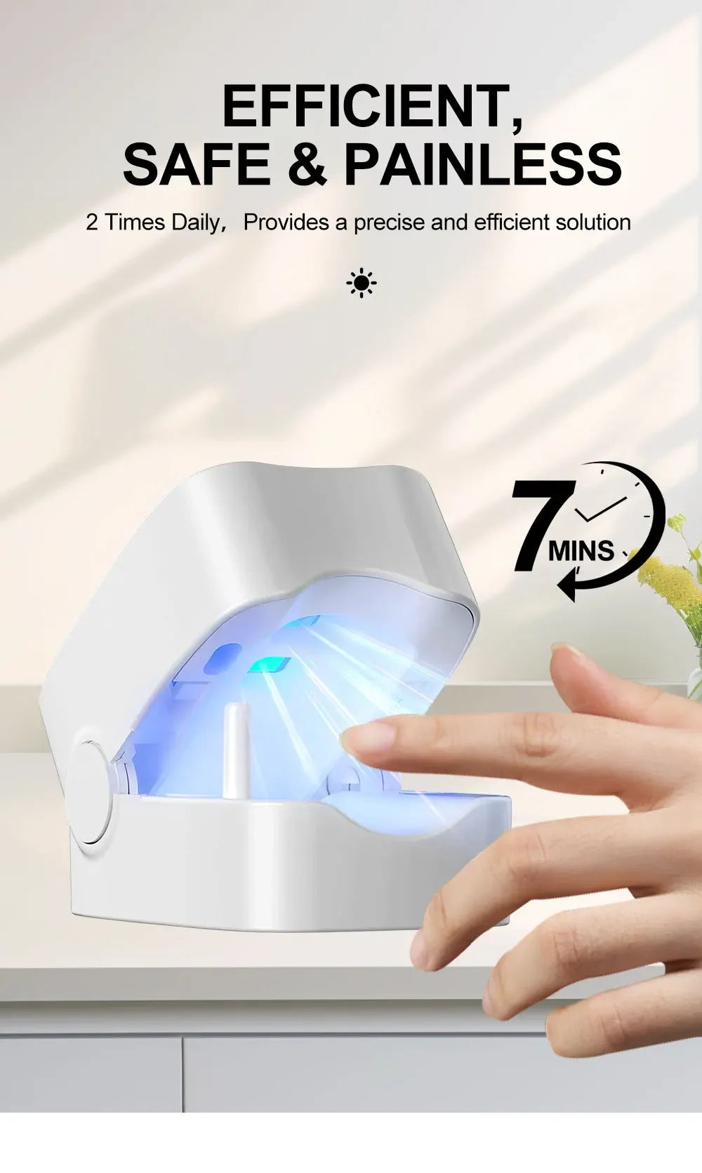 Rechargeable Nail Phototherapy Lamp UV Foot Care Tool - Omega Lifestyles