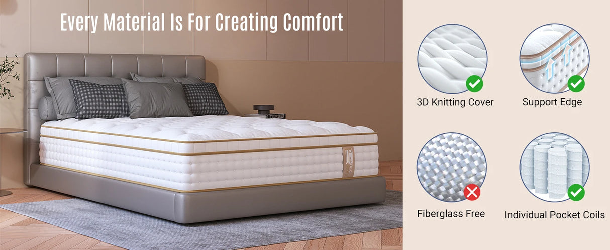 Medium Hybrid 14-Inch Gel-Infused Memory Foam Mattress