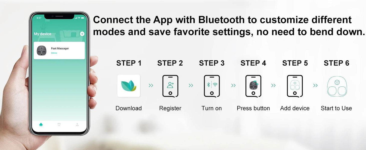 Smart Bluetooth Foot Massager with Heating and Air Compression - Sleep Galleria
