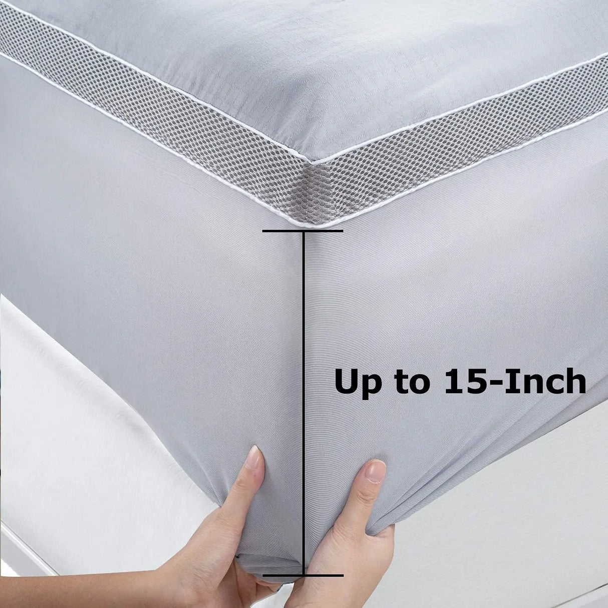 Gel Memory Foam 4-Inch Mattress Topper Twin Full King