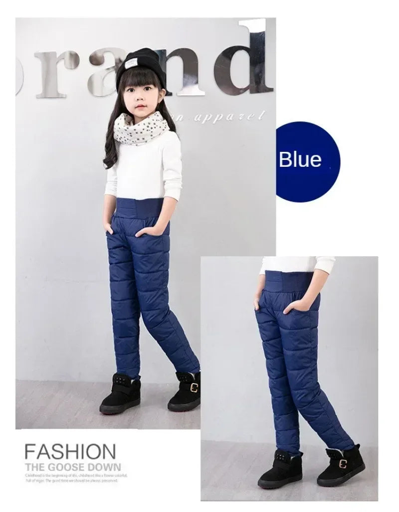 Kids Winter Warm Thicken Down Padded Ski Pants - Omega Lifestyles