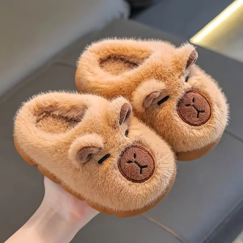 Kids Plush Anti-Slip Winter Warm Cotton Slippers
