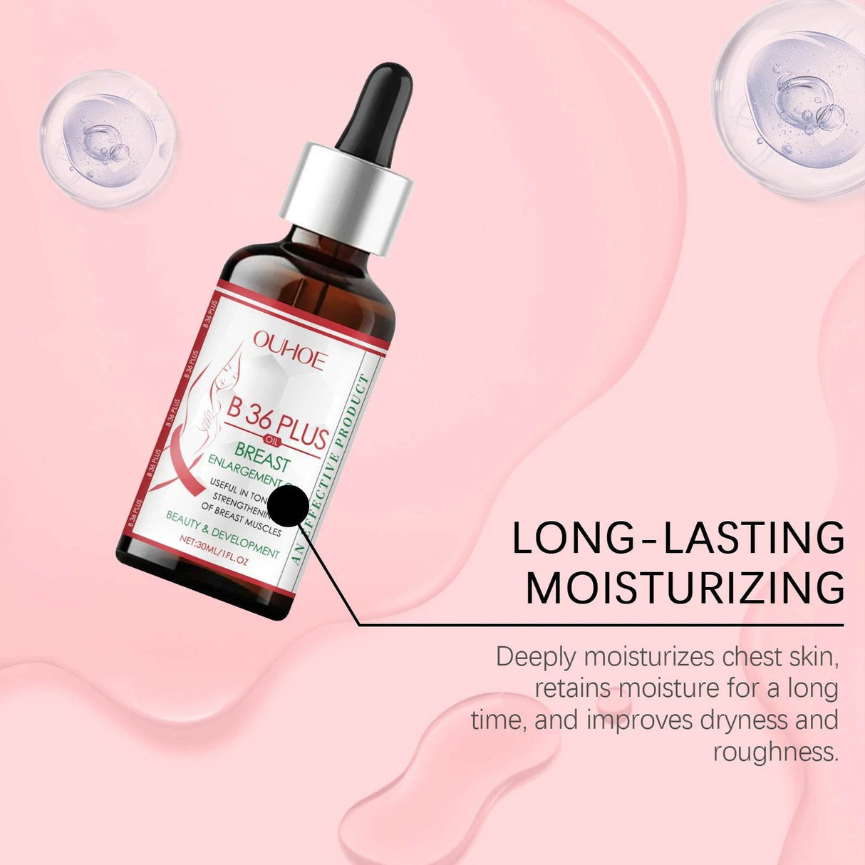 Herbal Breast Enlargement Massage Oil for Elastic Skin