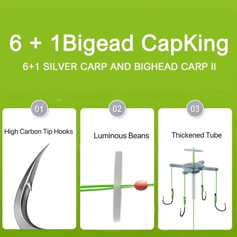 High Carbon Steel Explosion Fishing Hook With 6 Hooks - Omega Lifestyles