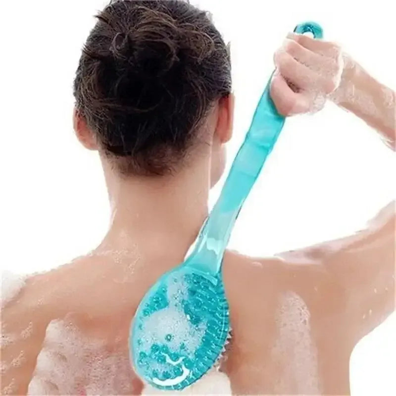Long Handle Soft Bristle Bath Body Massage Brush - Omega Lifestyles