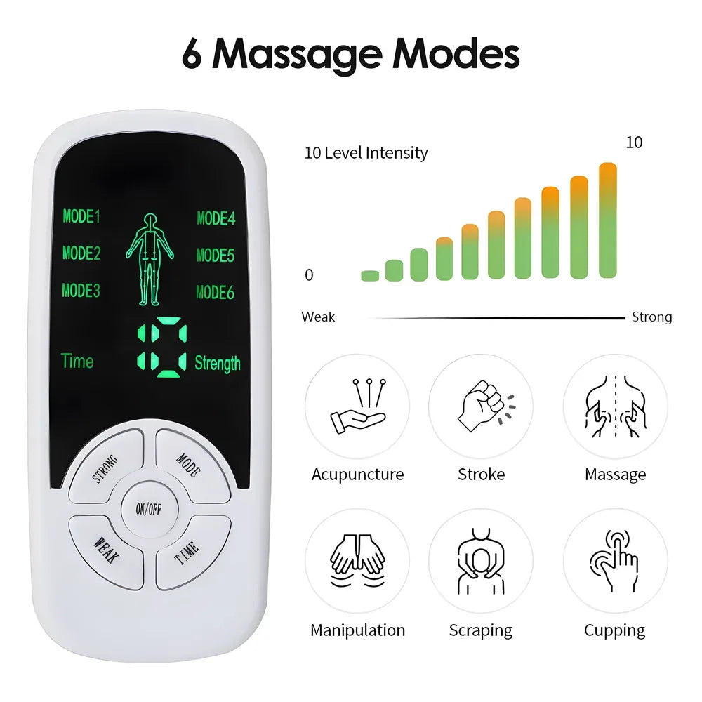 EMS Pulse Electric Muscle Stimulator Digital Body Massager - Omega Lifestyles