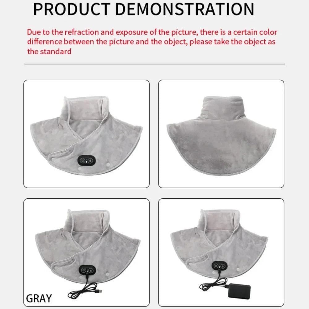 USB Electric Heating Neck Shoulder Massager Thermal Compress Wrap - Omega Lifestyles