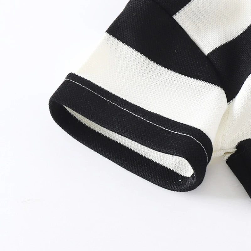 2-Piece Striped Polyester Toddler Summer Outfit Set