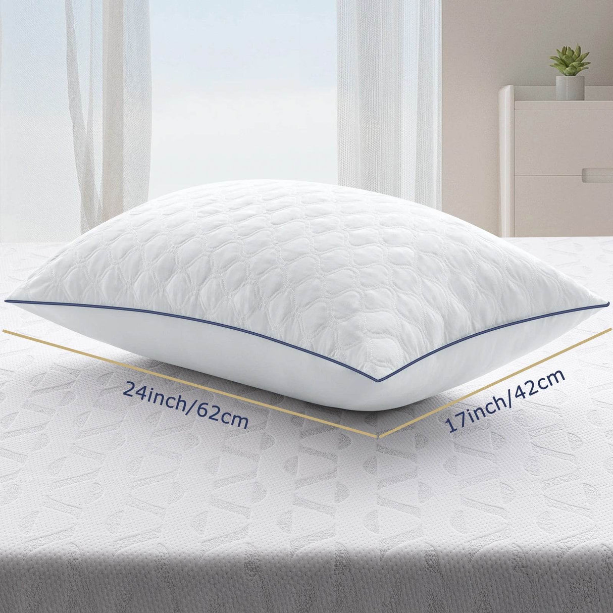 Pair of Soft Polyester Neck Support Pillows - Sleep Galleria