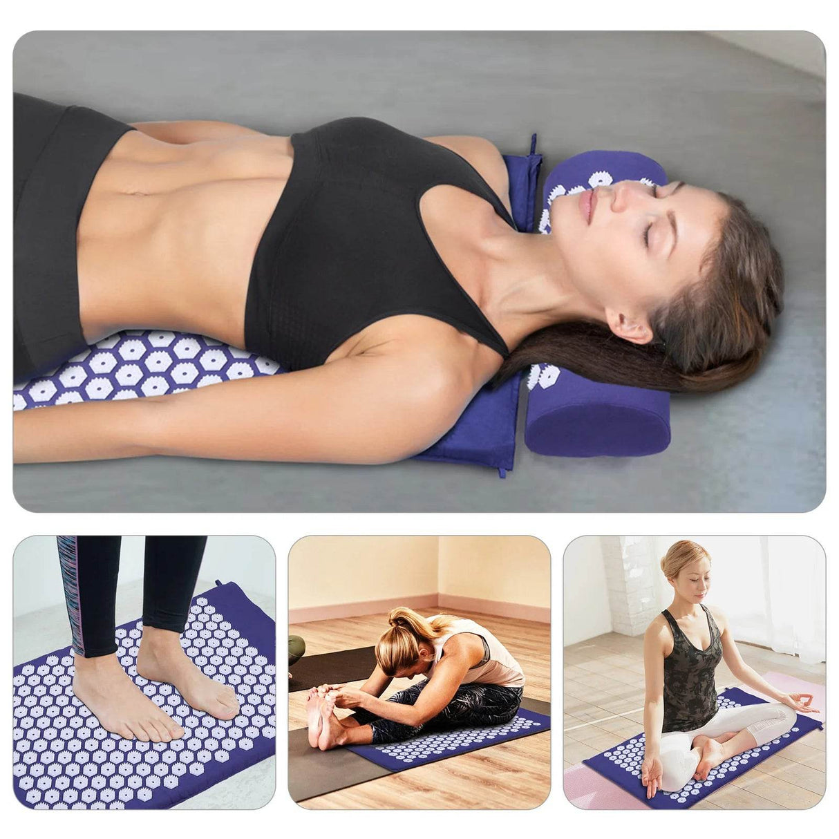 Acupressure Mat and Pillow Massage Set for Relaxation
