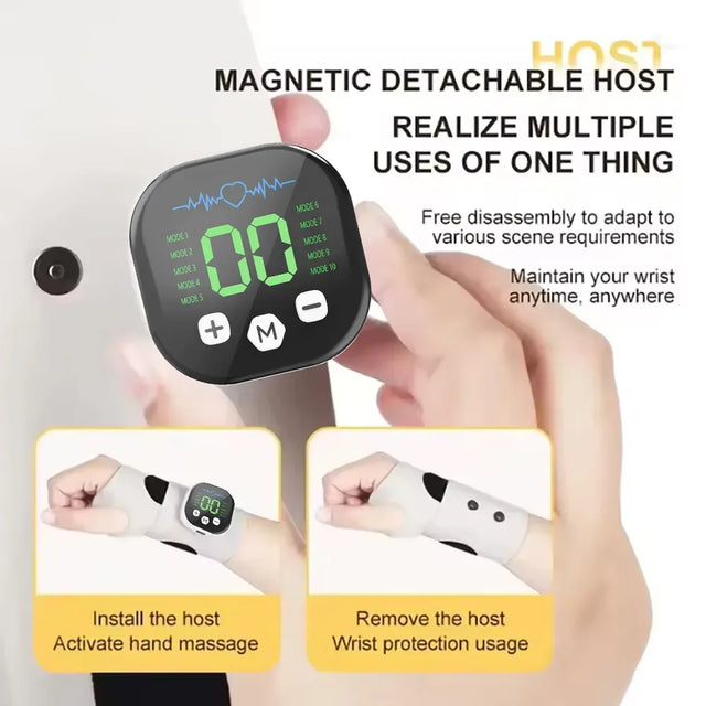 Electric Wrist Massager With Compression And Vibration - Omega Lifestyles