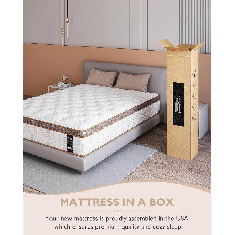 Medium Hybrid Pocket Spring Mattress 14 Inch - Sleep Galleria