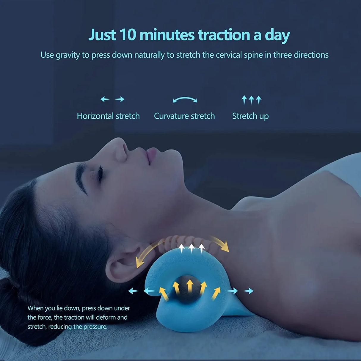 Ergonomic Cervical Spine Neck Traction Stretching Pillow - Omega Lifestyles