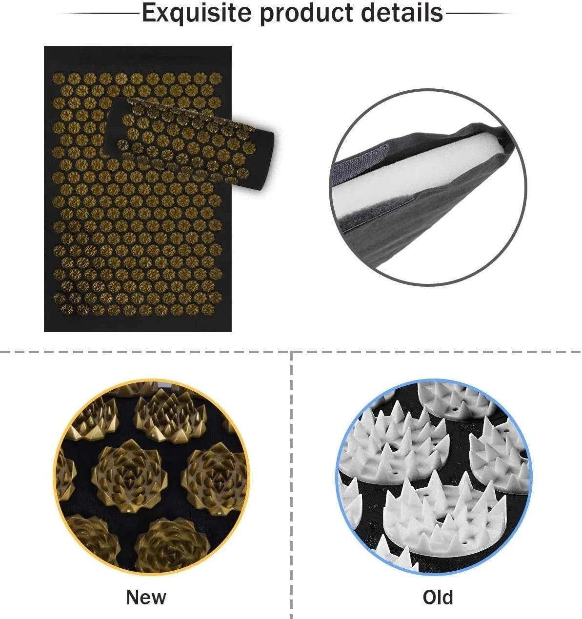 Acupressure Massage Mat With Cushion And Pillow Set - Sleep Galleria