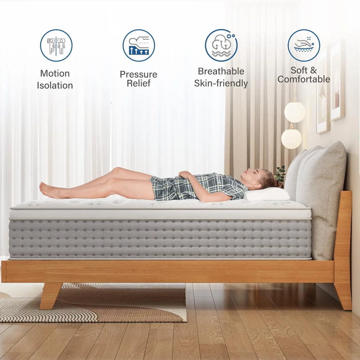 Medium 12-Inch Gel Memory Foam Pocket Spring Mattress