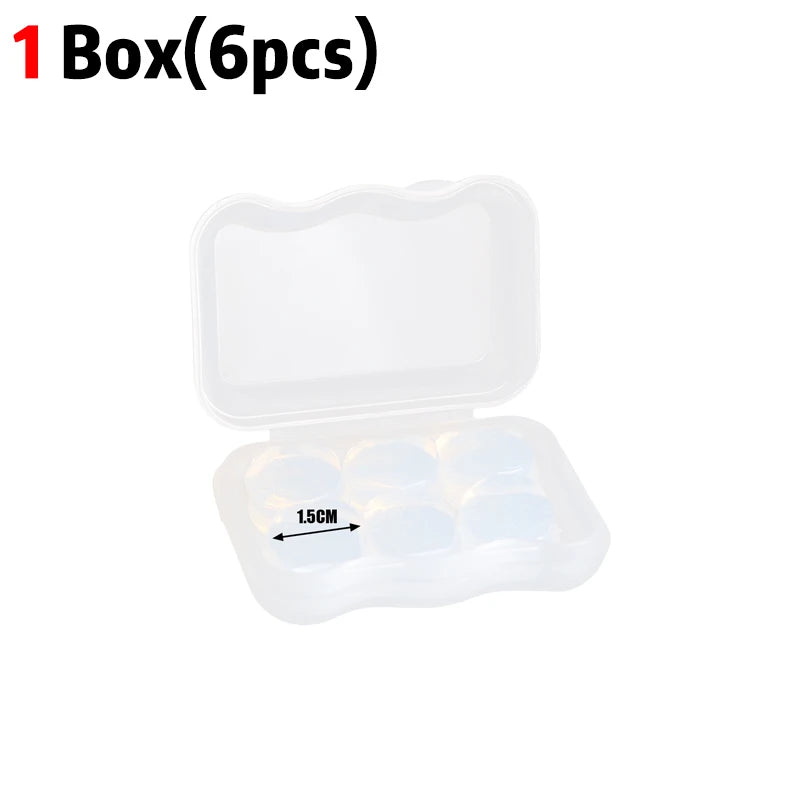 Soft Silicone Noise Cancelling Earplugs Pack of 6