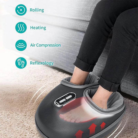 Electric Foot Massager Heating Air Compression Shiatsu Therapy - Sleep Galleria
