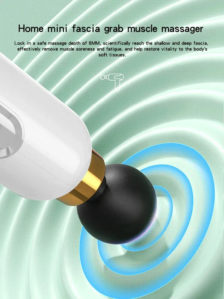 LCD Intelligent Frequency Control Mini Portable USB Massage Gun - Omega Lifestyles