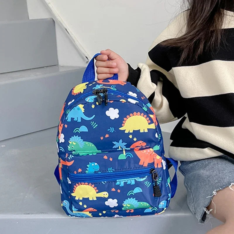 Kids Dinosaur Cartoon Waterproof Nylon Backpack Cute Schoolbag