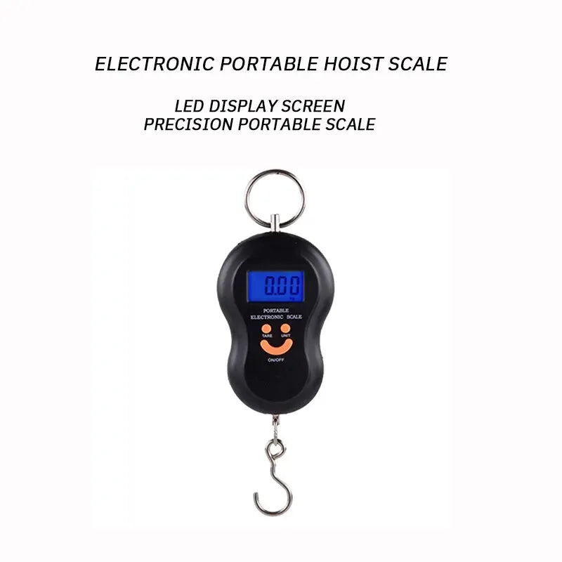 Portable Digital Hanging Scale 50kg Capacity With Backlight - Omega Lifestyles
