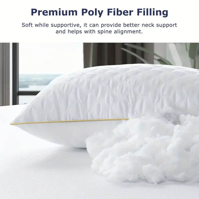 Set of 2 Soft Hypoallergenic Neck Pillows - Sleep Galleria