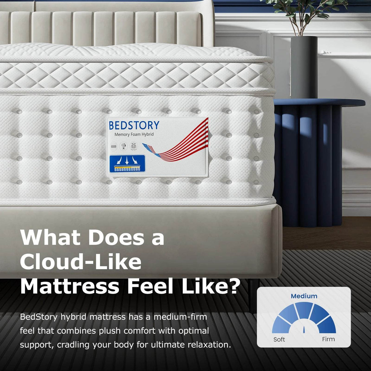 Medium Hybrid Memory Foam Pocket Spring Mattress - Sleep Galleria