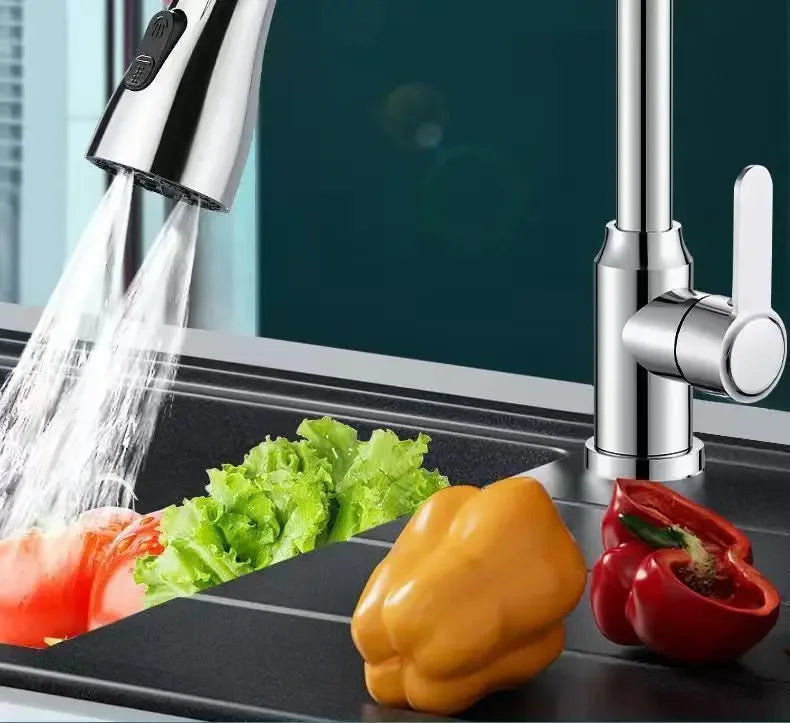 3-in-1 Rotating Kitchen Faucet Extender With Sprayer - Omega Lifestyles
