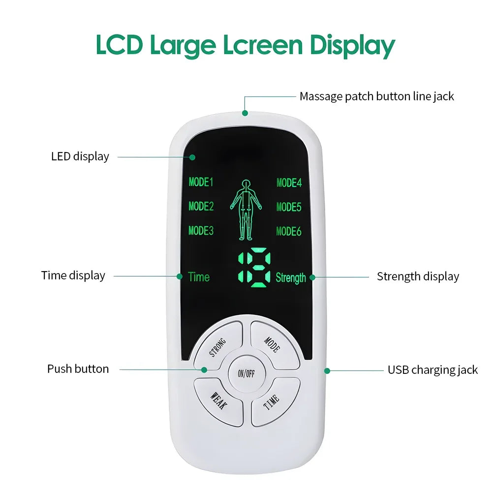 EMS Pulse Electric Muscle Stimulator Digital Body Massager - Omega Lifestyles
