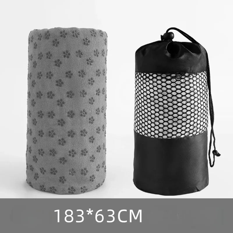 Non-Slip Sweat-Absorbent PVC Yoga Towel Mat 183x63cm - Omega Lifestyles