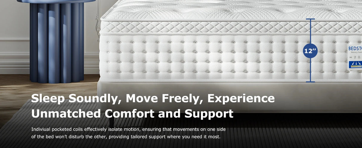 Medium 12-Inch Hybrid Memory Foam Pocket Spring Mattress