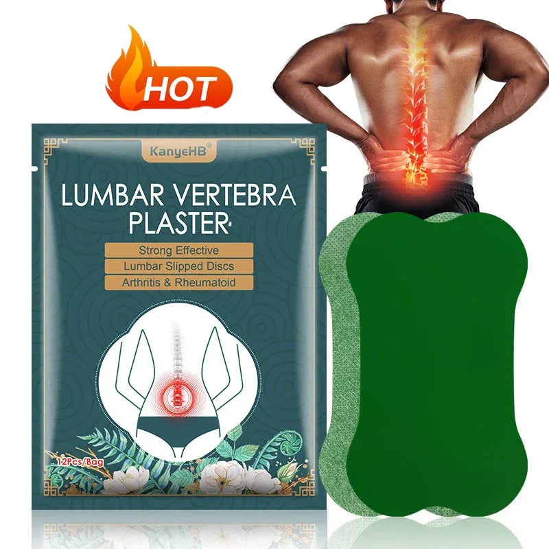 Set Of 12 Wormwood Self-Heating Lumbar Back Patches - Omega Lifestyles