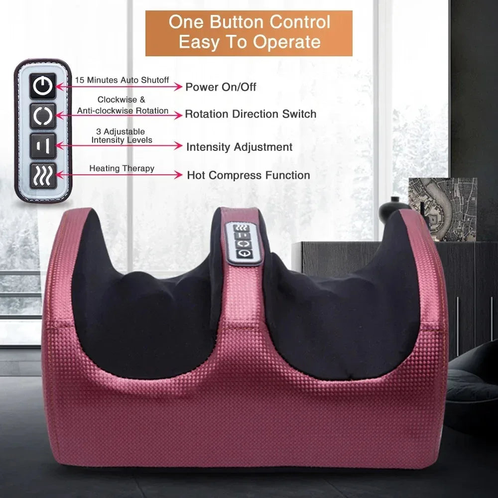 Electric Heating Foot Massager With Hot Compress Therapy - Omega Lifestyles