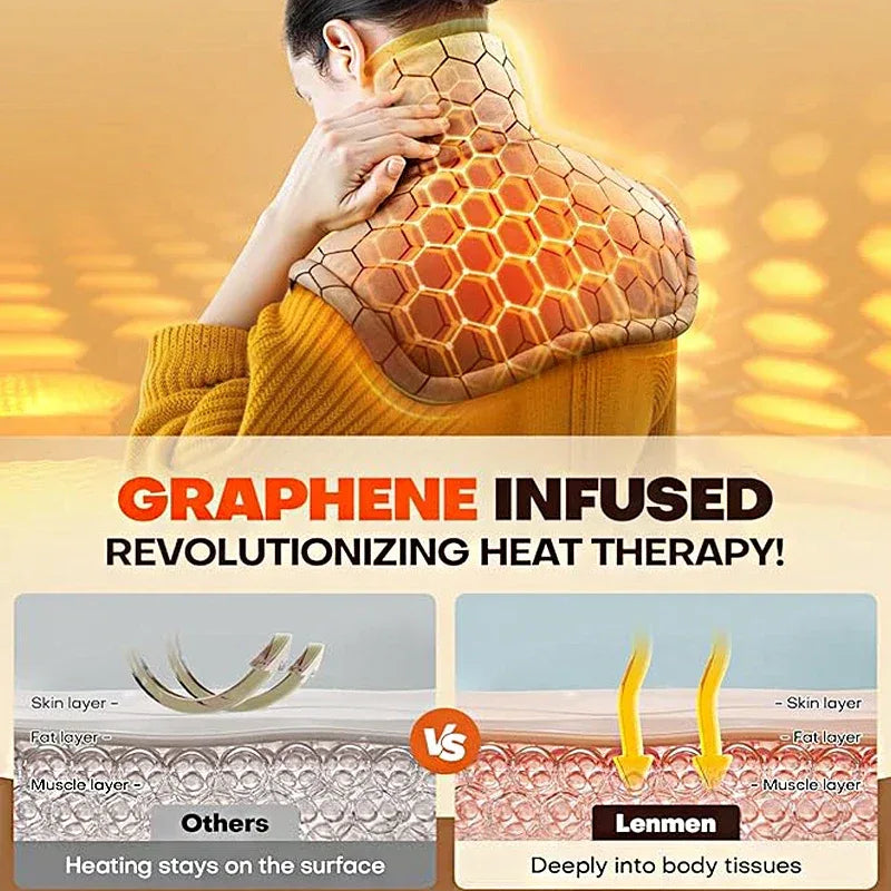 Electric Heating Neck Shoulder Pad With Vibration Massage - Omega Lifestyles