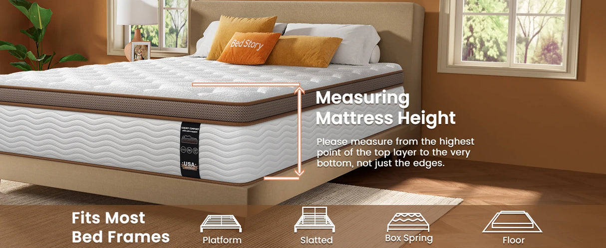 Medium 12-Inch Hybrid Gel Memory Foam Mattress