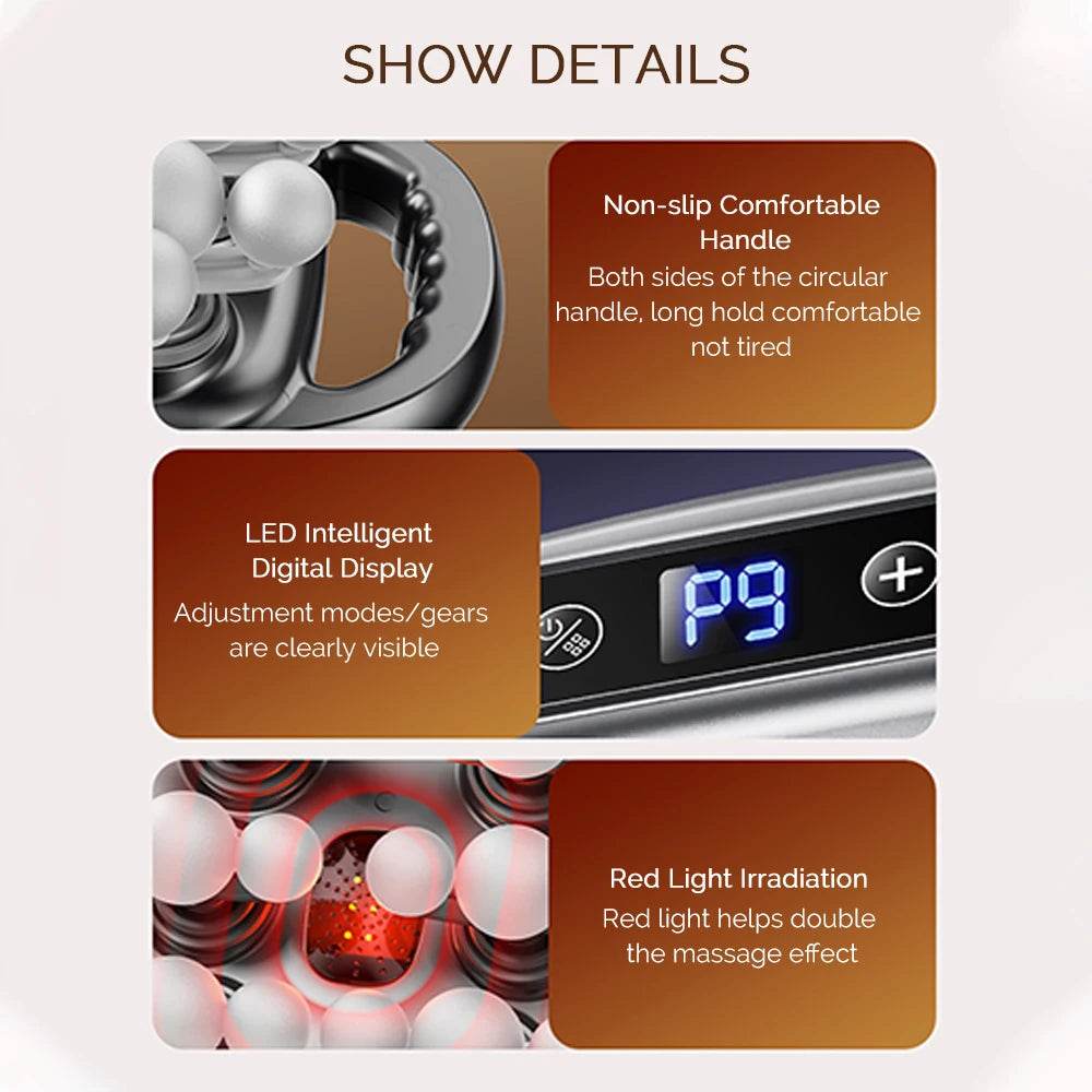 22-Head High-Frequency Vibration Body Massage Gun - Omega Lifestyles