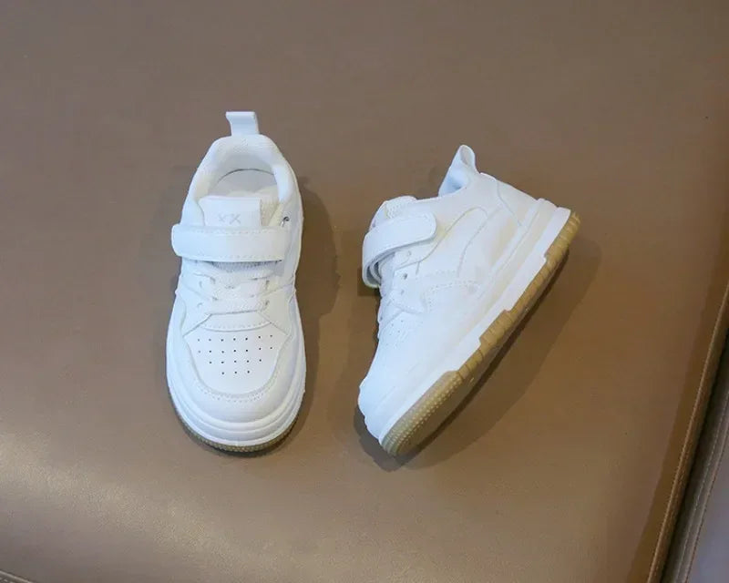 Breathable PU Leather Children's Casual Hook & Loop Sneakers - Omega Lifestyles